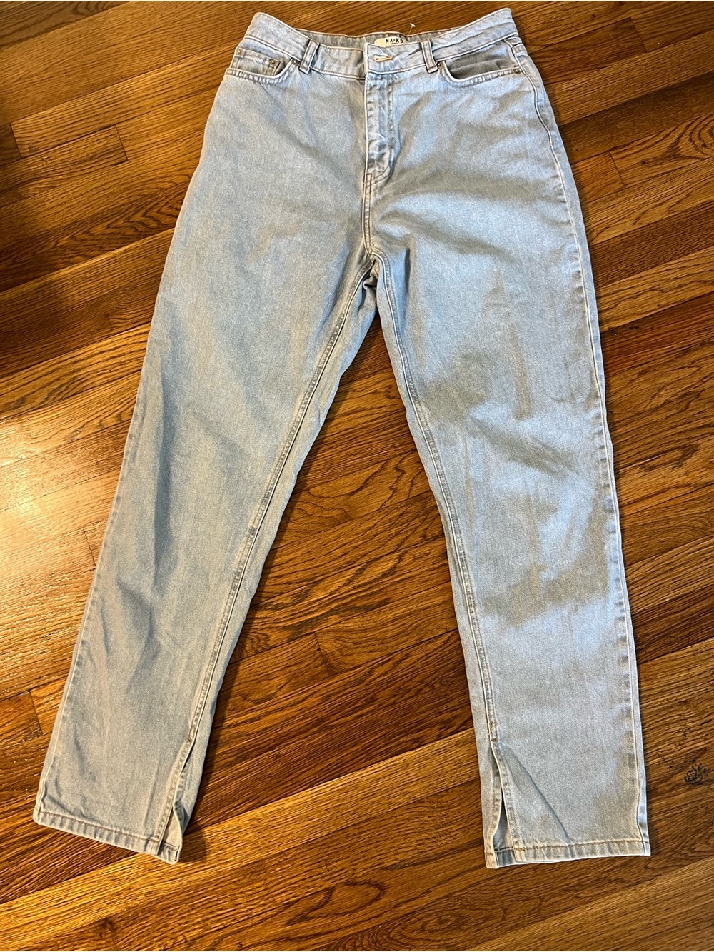 High-Rise Light Wash Denim Jeans